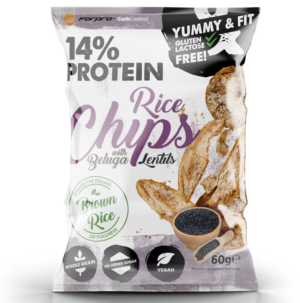 14% Protein Rice Chips With Beluga Lentils (beluga lencsével)